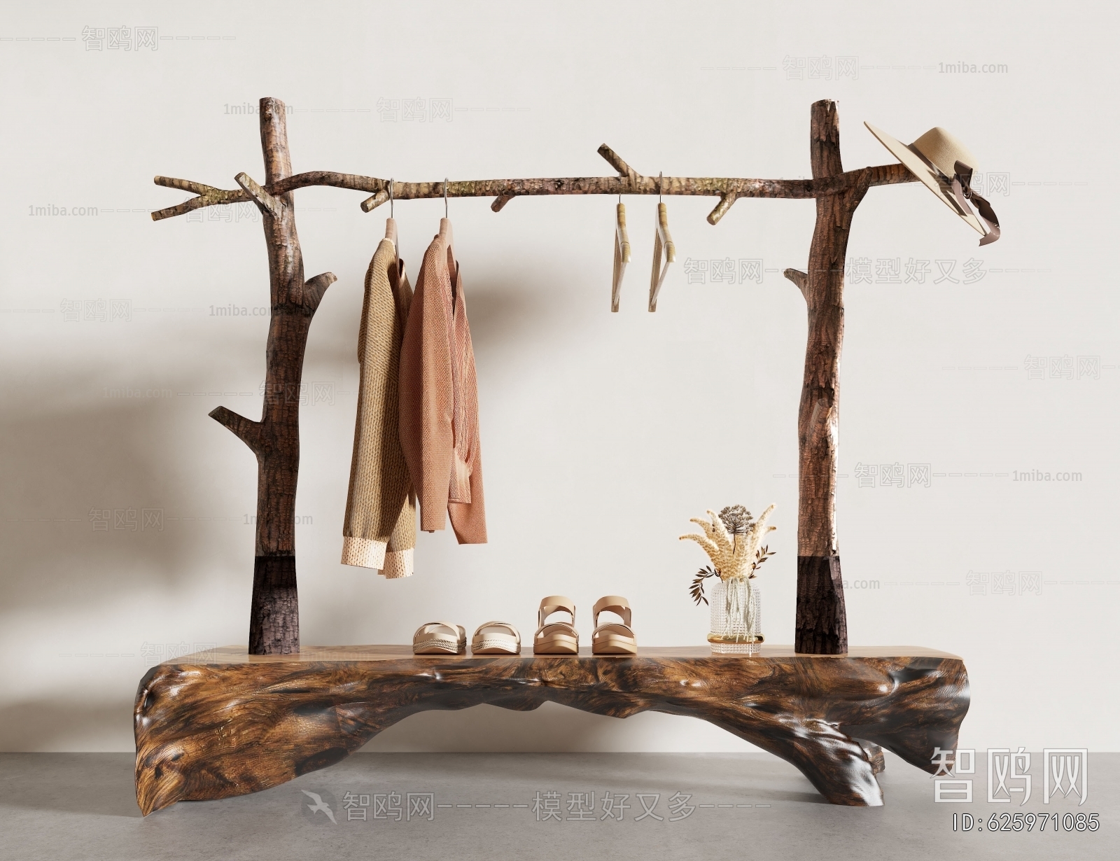 Wabi-sabi Style Coat Hanger