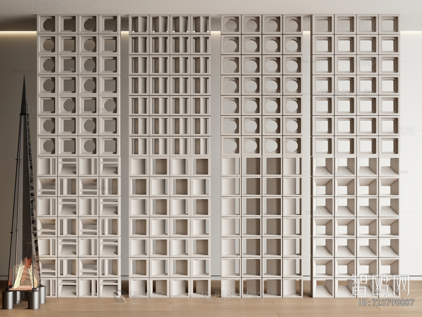 Modern Cement Brick Screen Partition