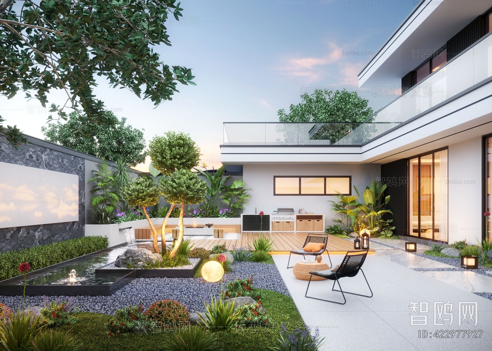 Modern Courtyard/landscape