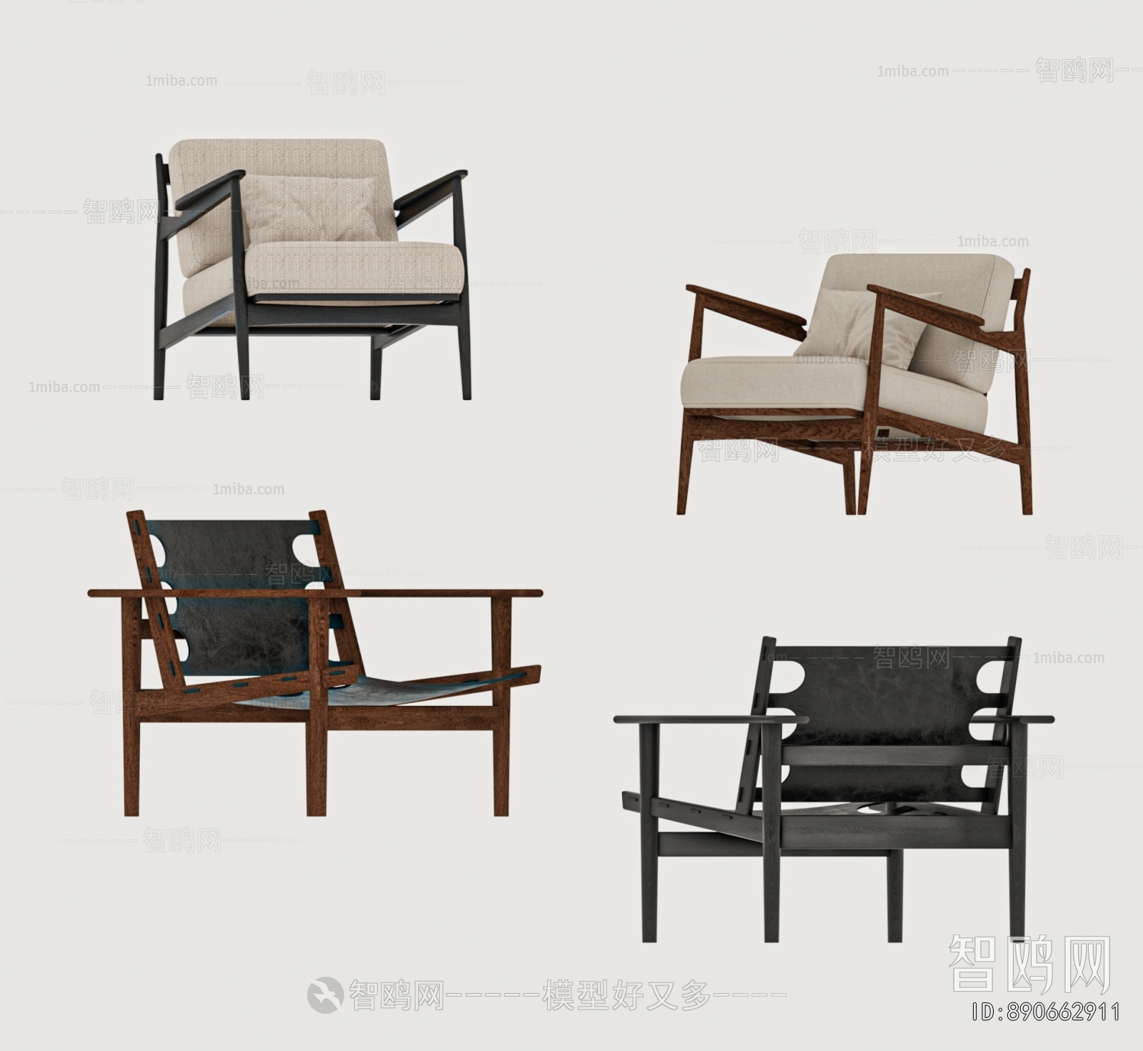 Wabi-sabi Style Lounge Chair