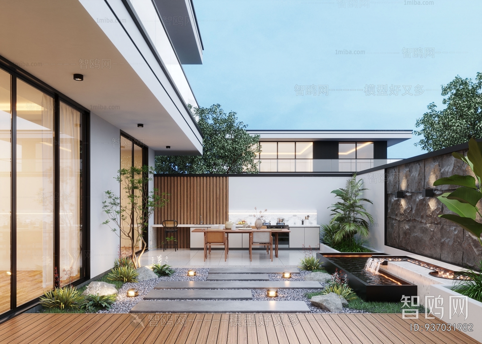 Modern Courtyard/landscape