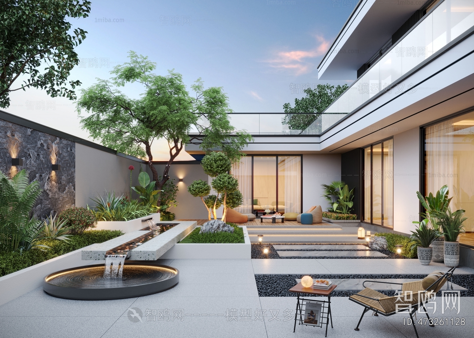 Modern Courtyard/landscape