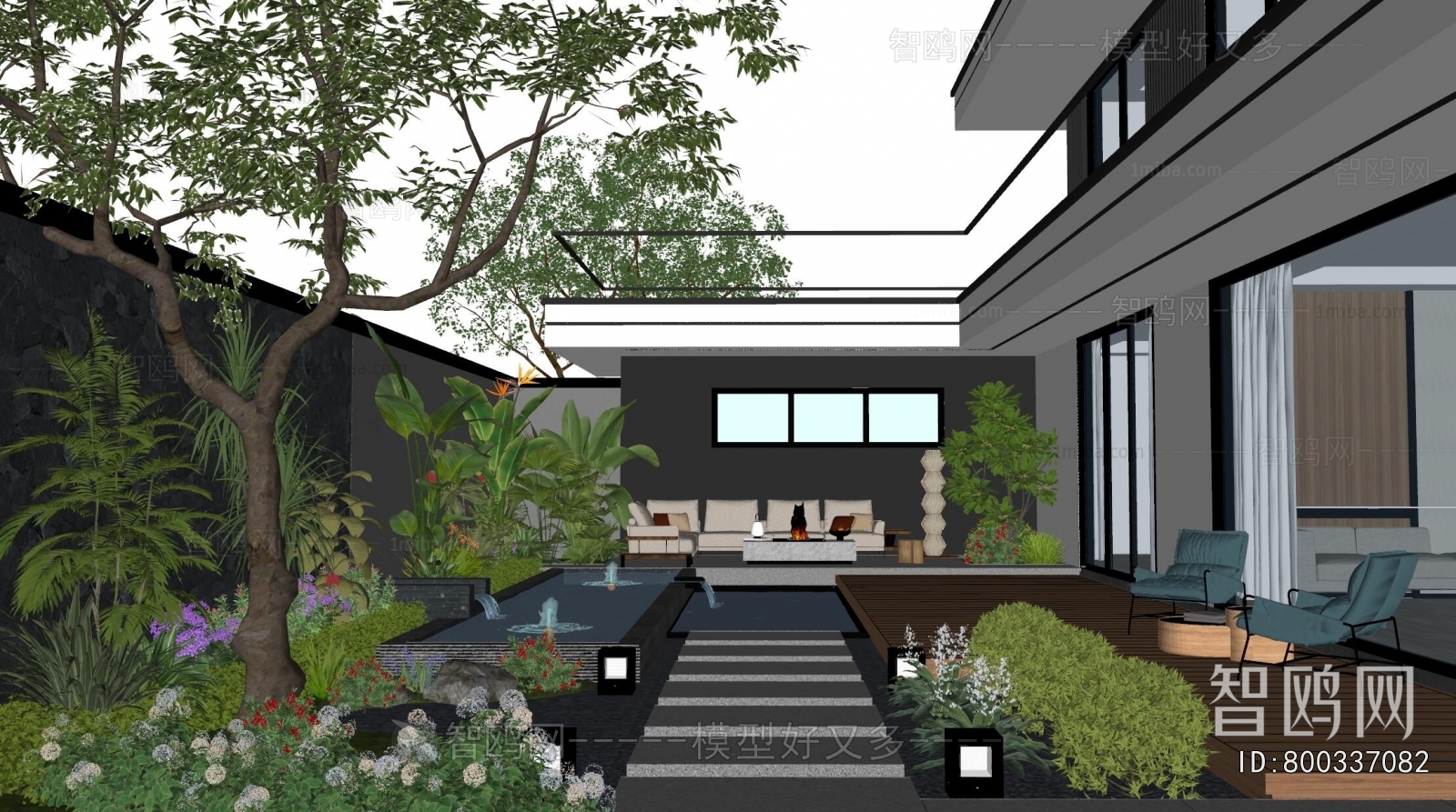 Modern Courtyard/landscape