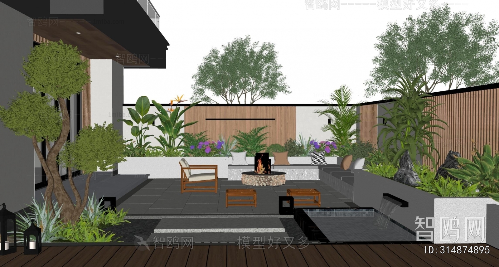 Modern Courtyard/landscape