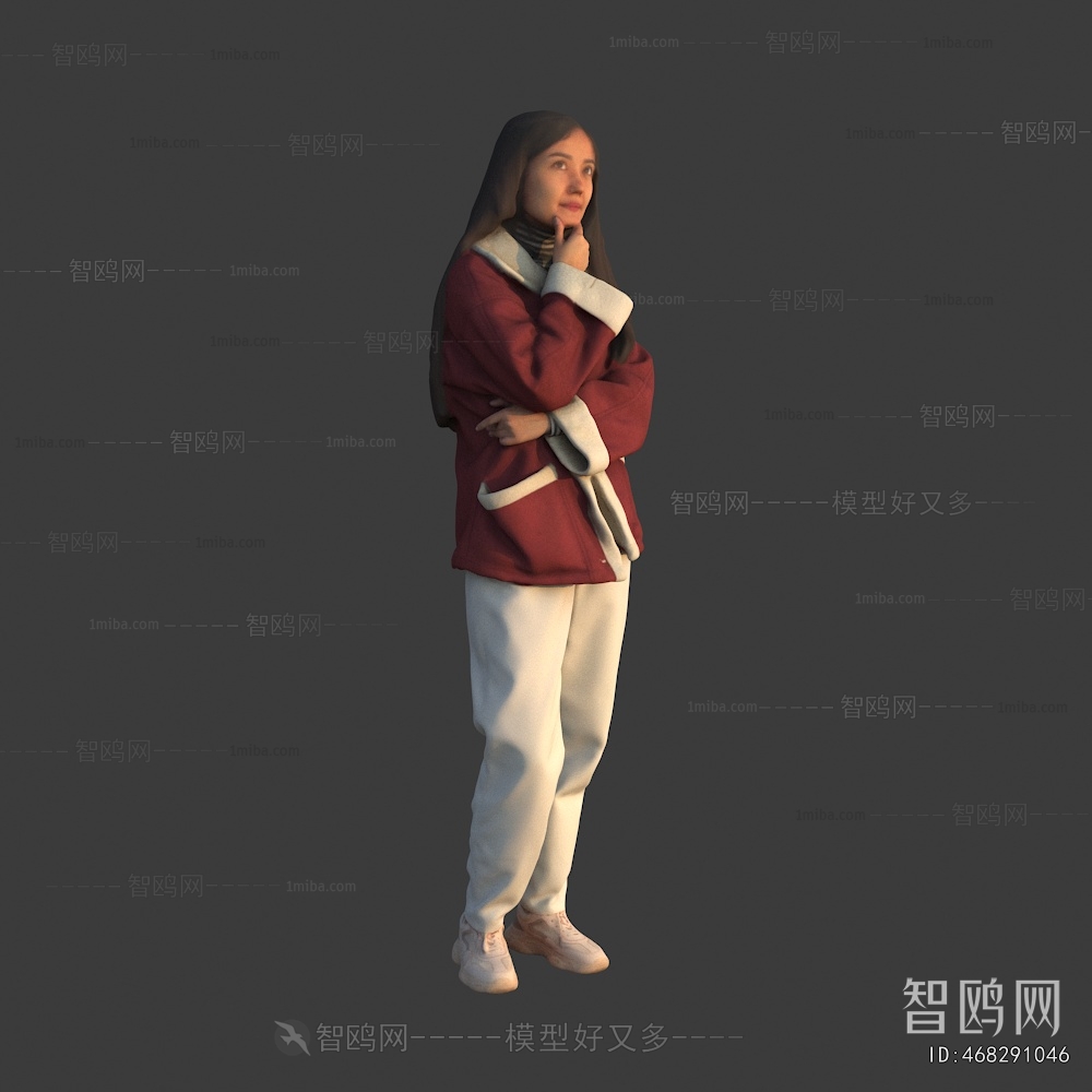 现代沉思女人