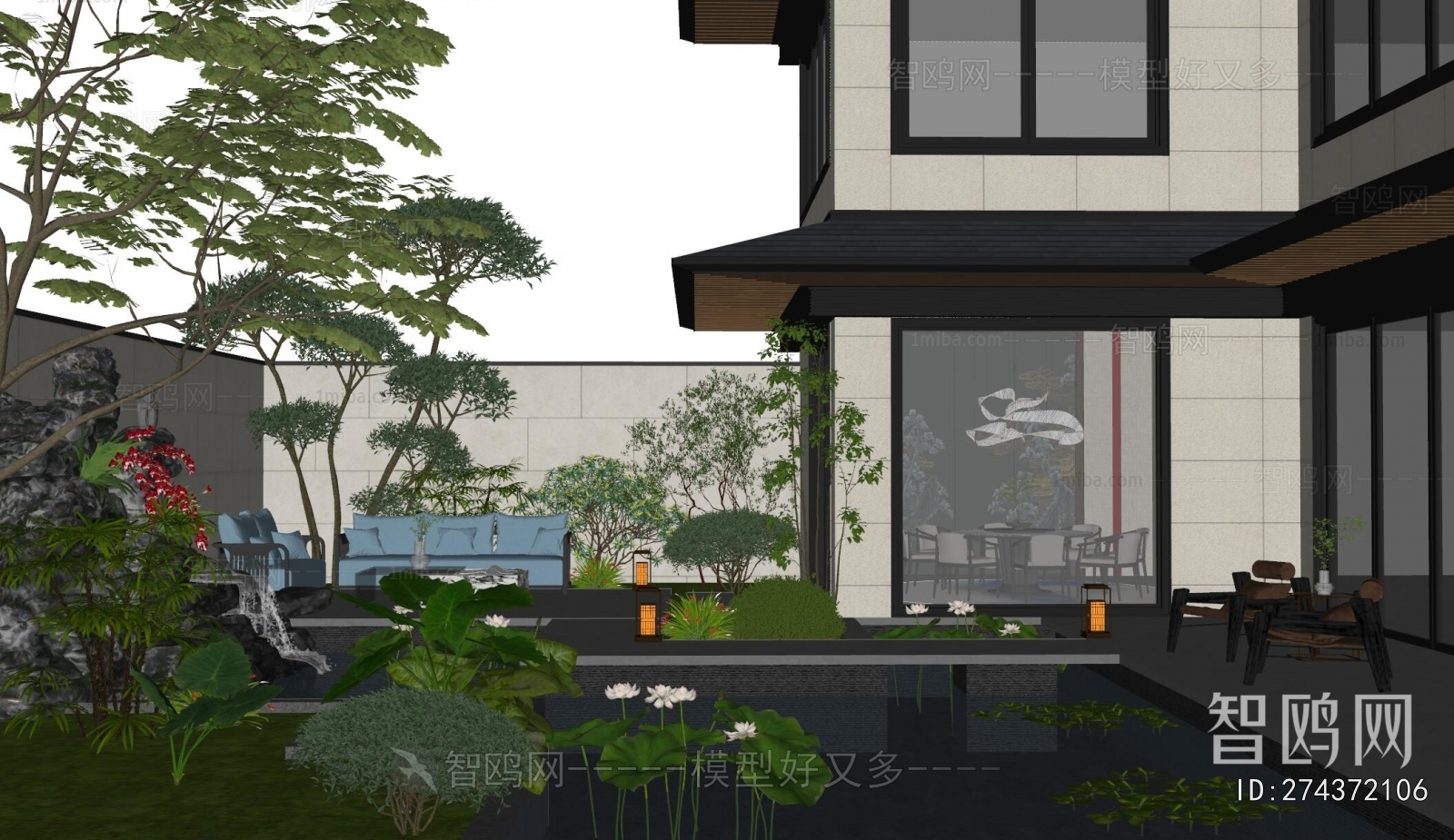 New Chinese Style Courtyard/landscape