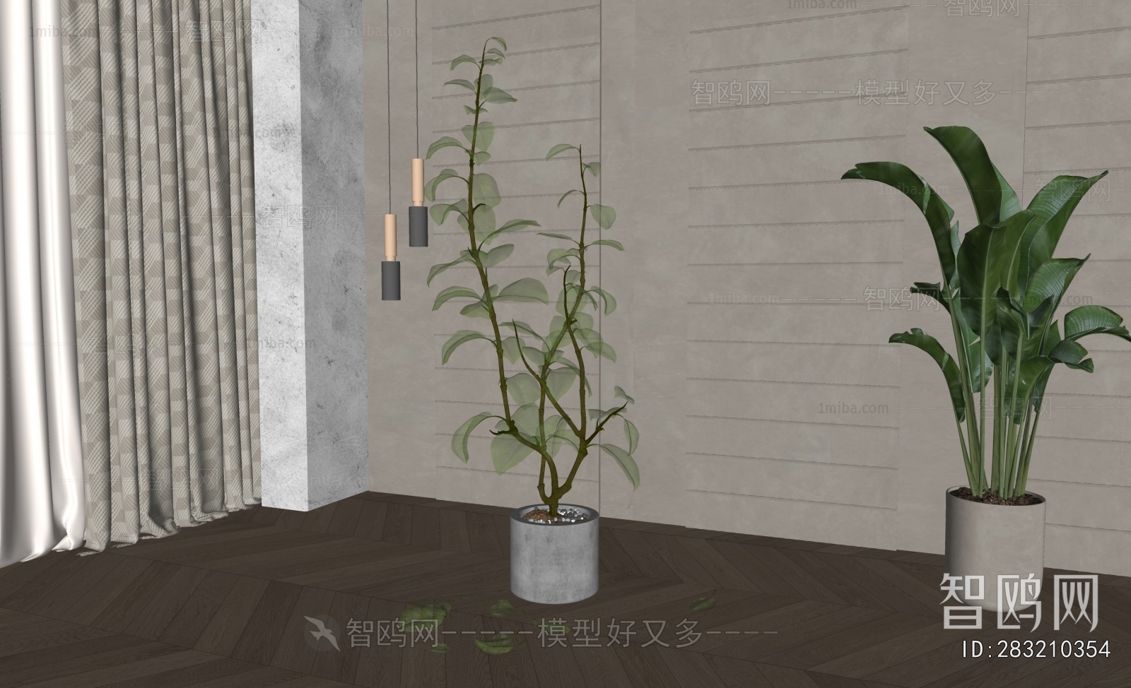 现代落地绿植盆栽