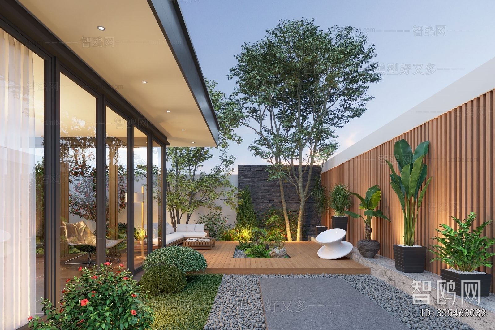 Modern Courtyard/landscape