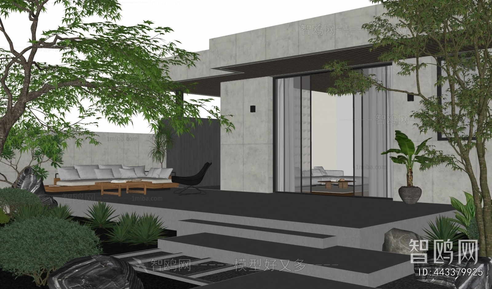 Modern Courtyard/landscape