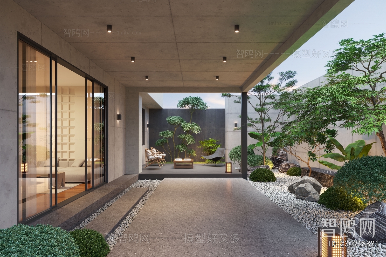 Modern Courtyard/landscape