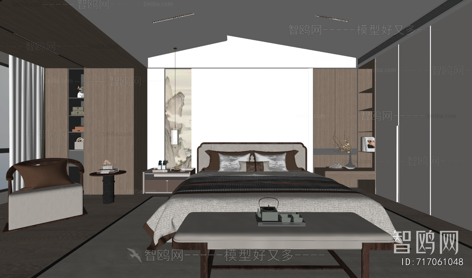 New Chinese Style Bedroom