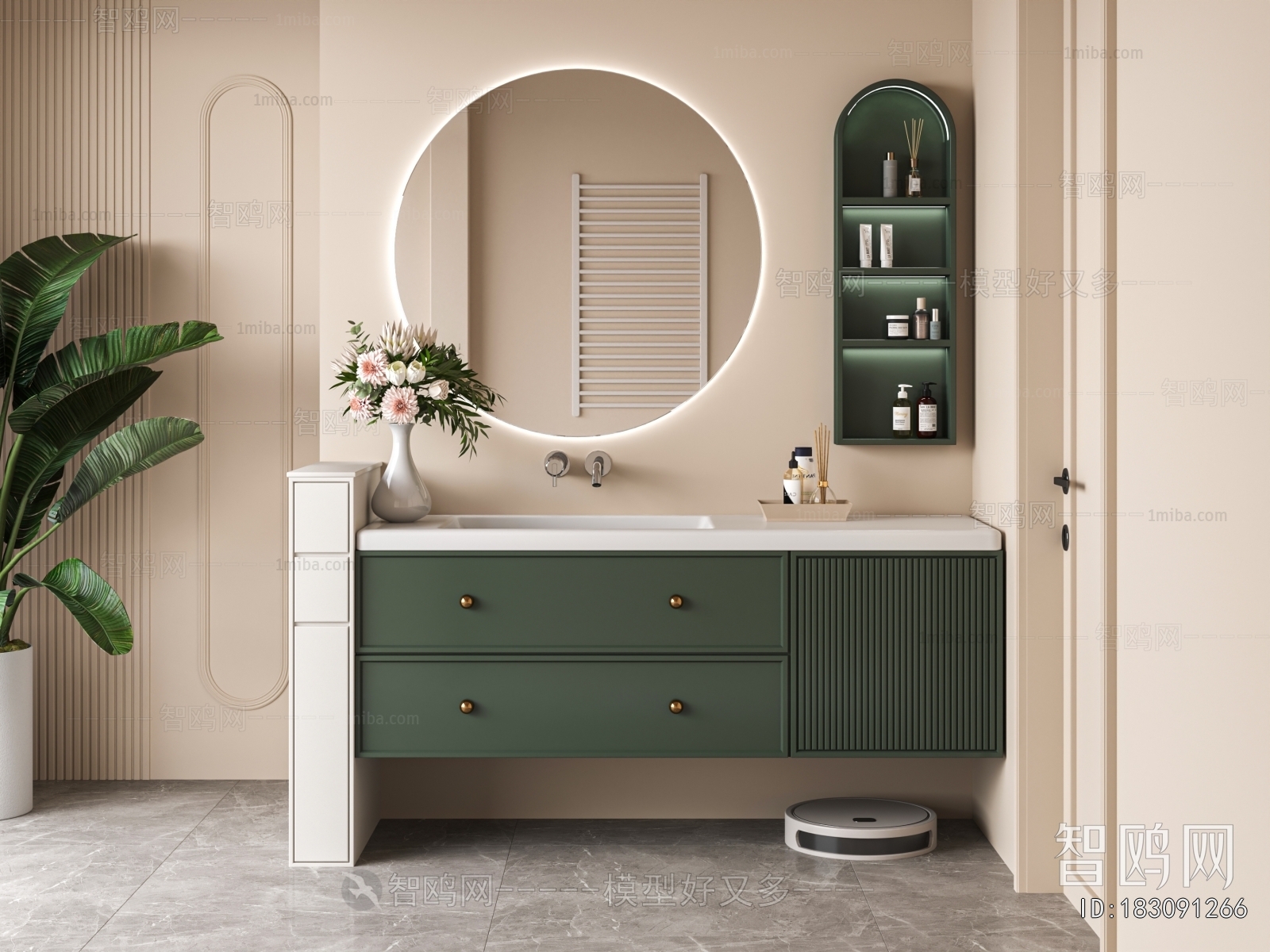 French Style Bathroom Cabinet