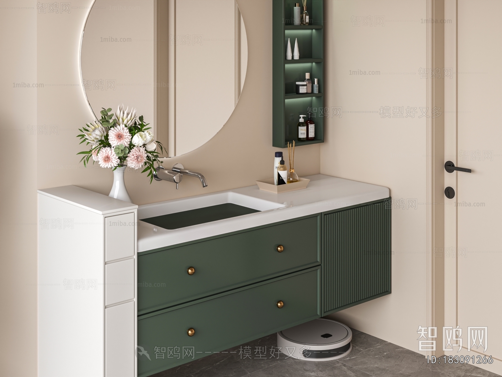 French Style Bathroom Cabinet