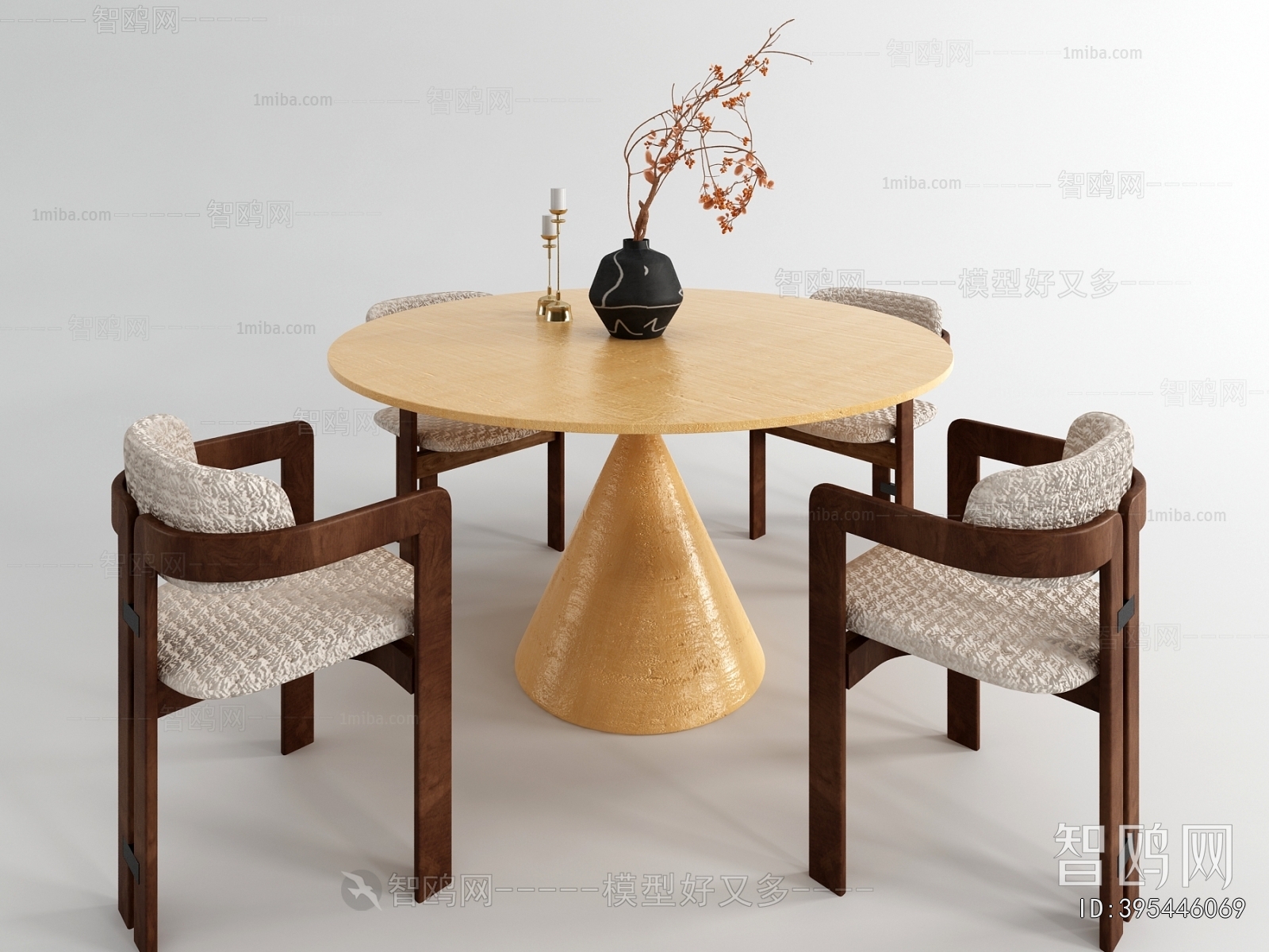 Wabi-sabi Style Dining Table And Chairs