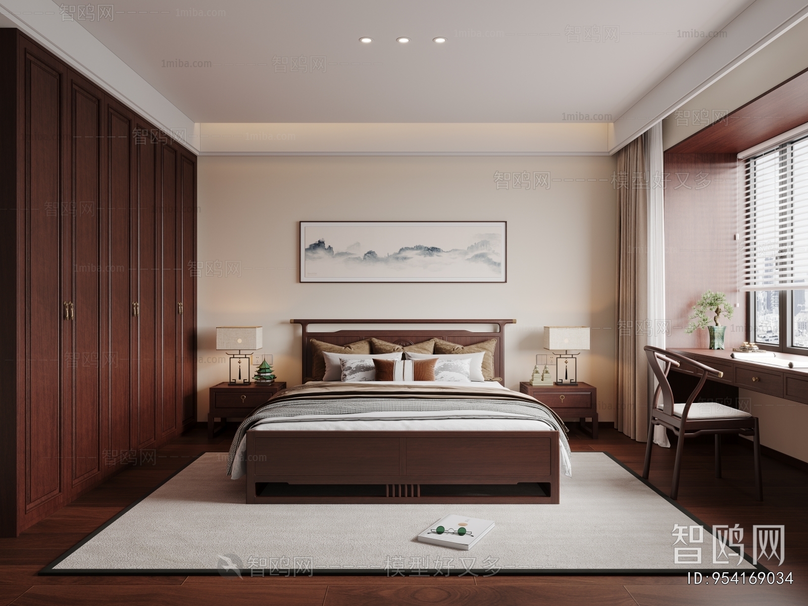 New Chinese Style Bedroom