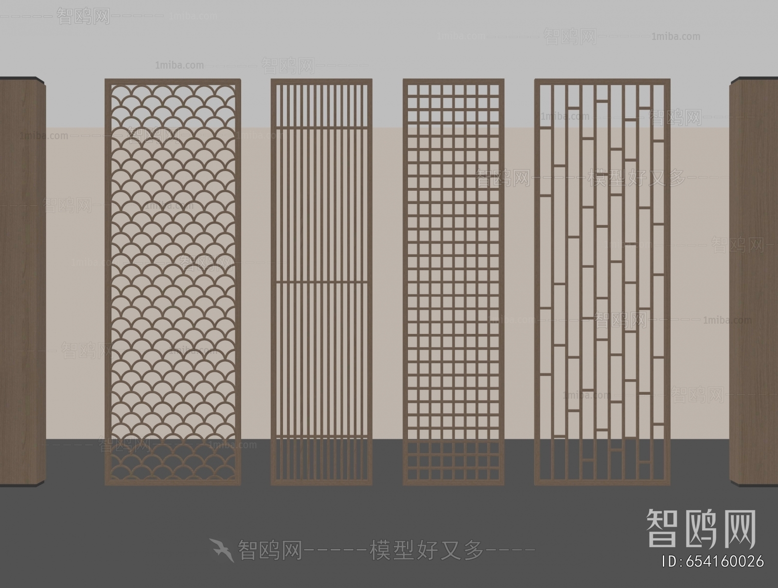 新中式屏风隔断