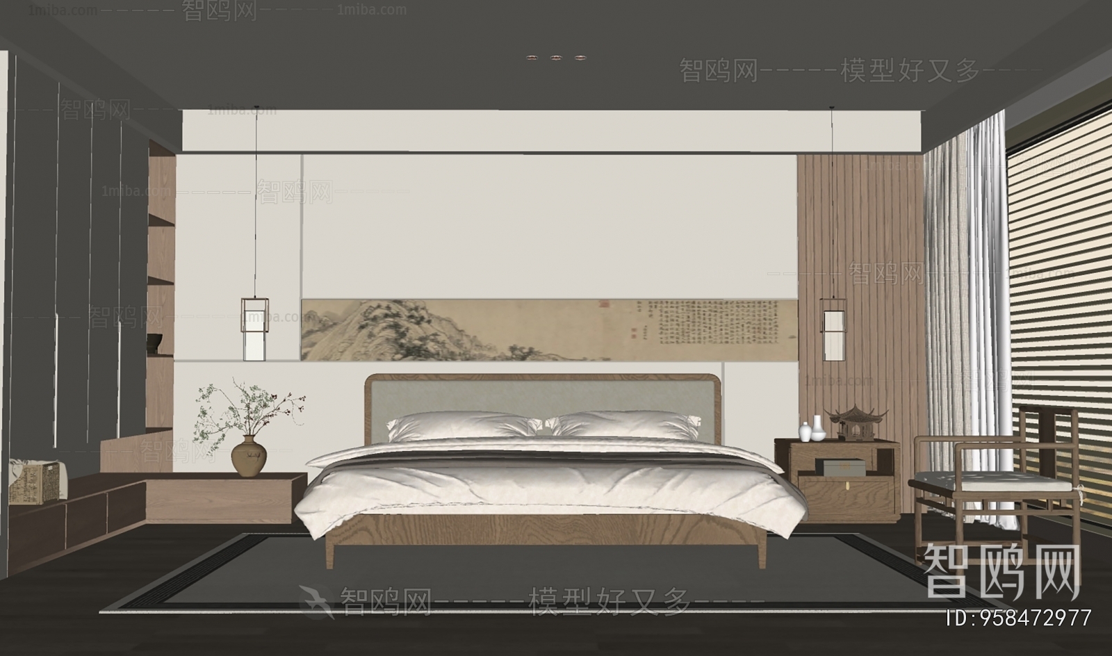 New Chinese Style Bedroom