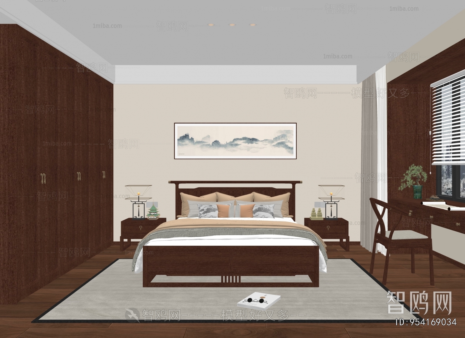 New Chinese Style Bedroom