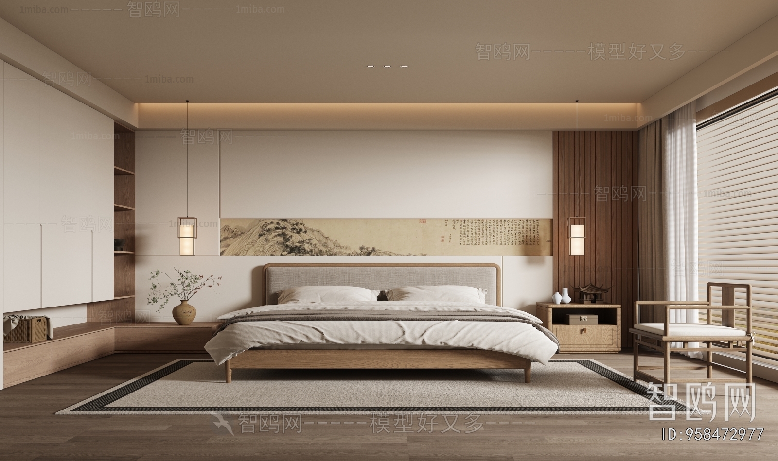 New Chinese Style Bedroom