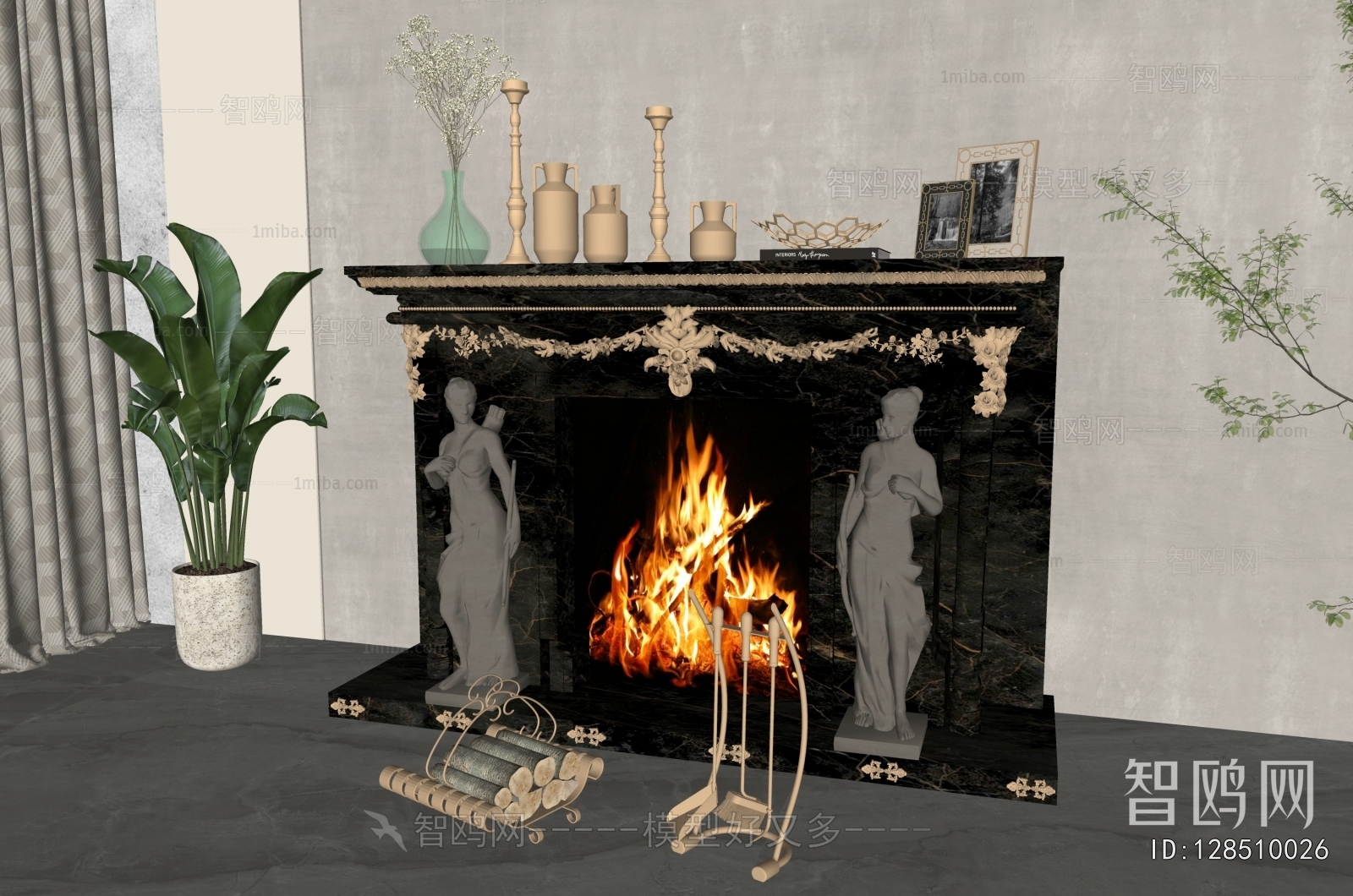 European Style Fireplace