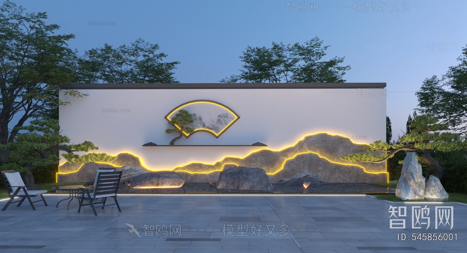 New Chinese Style Landscape Wall