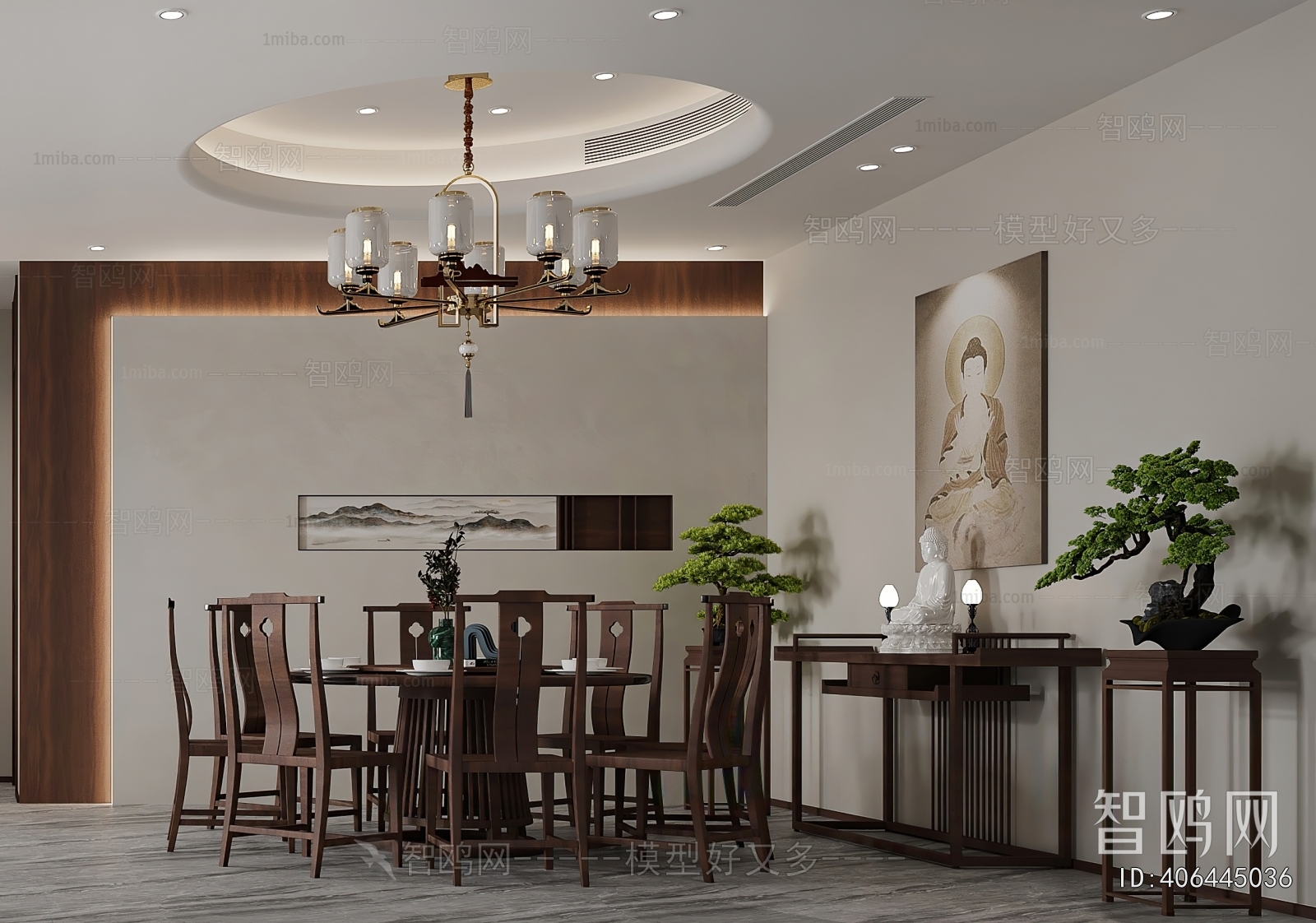 New Chinese Style Dining Room