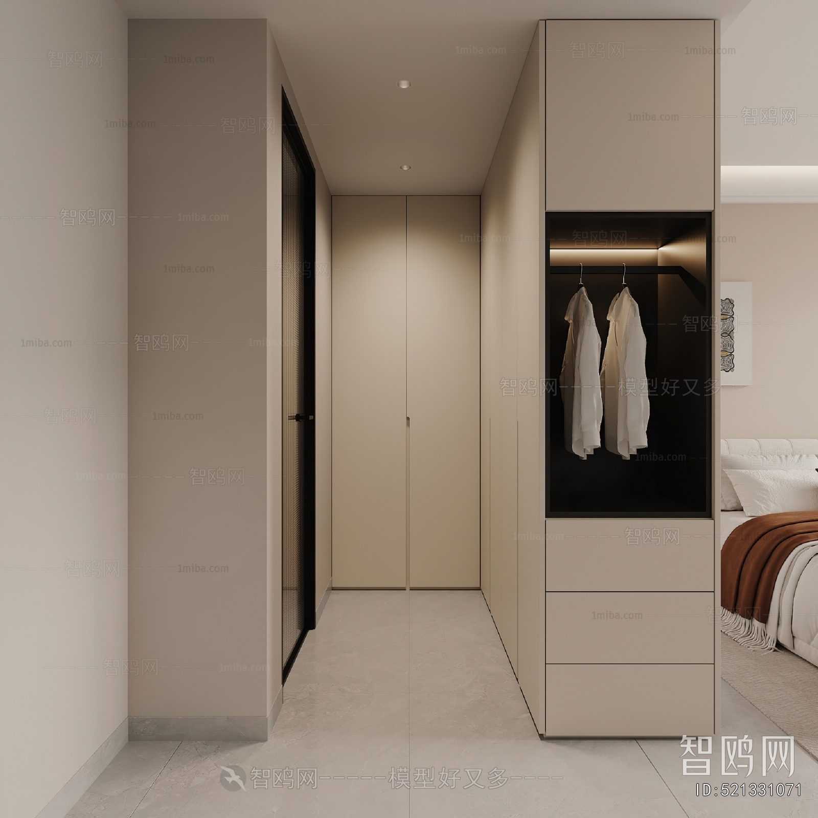 Modern Clothes Storage Area