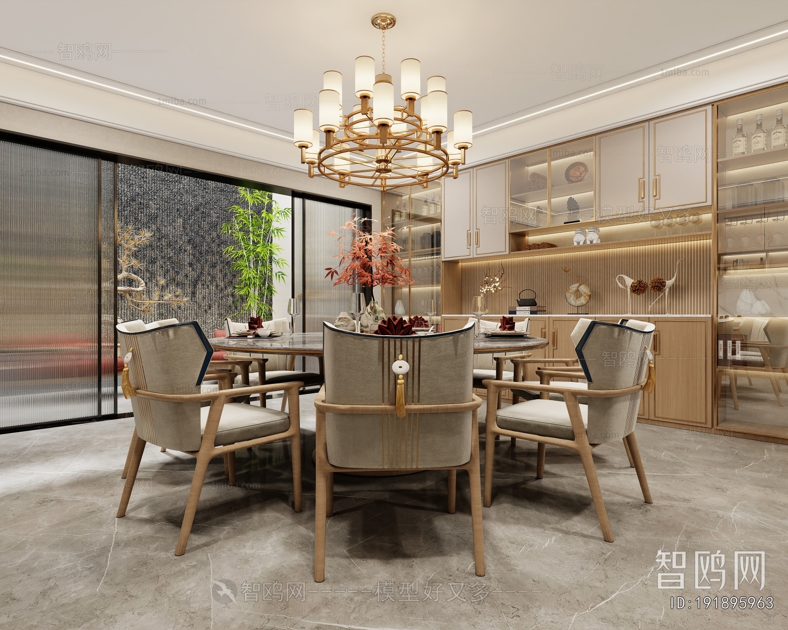 New Chinese Style Dining Room