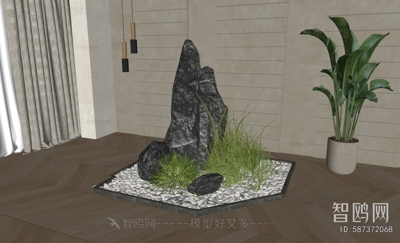 New Chinese Style Rockery Waterscape