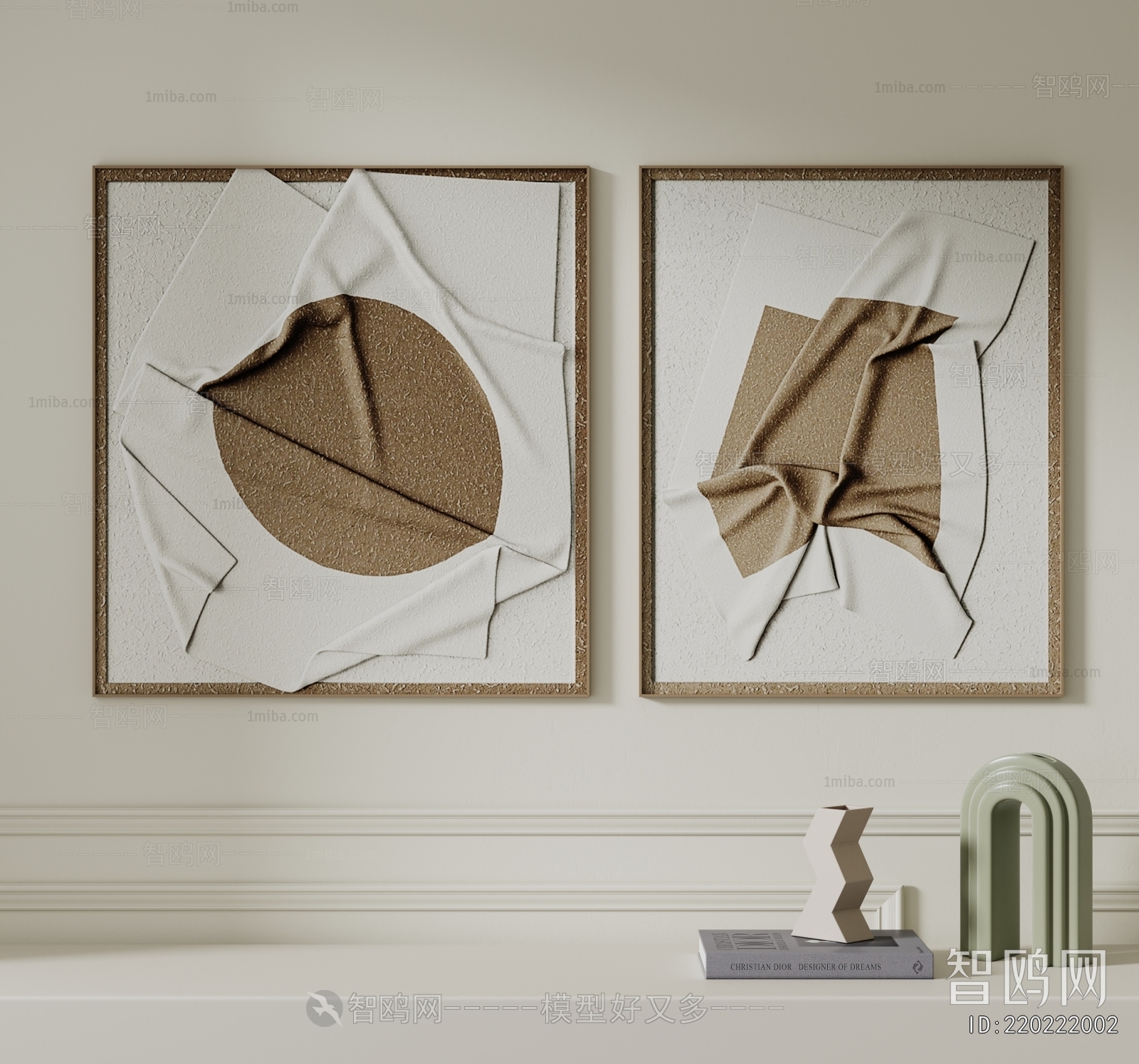 Wabi-sabi Style Three-dimensional Physical Painting