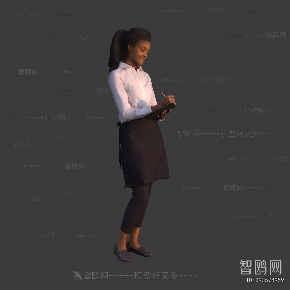 现代女服务员黑人