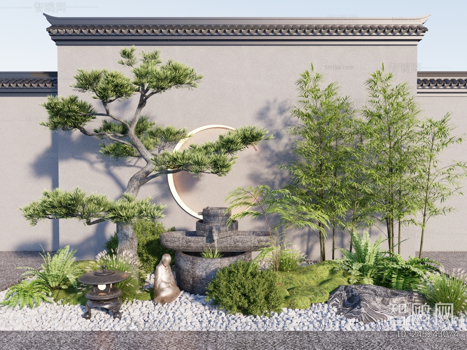 New Chinese Style Plant Landscaping