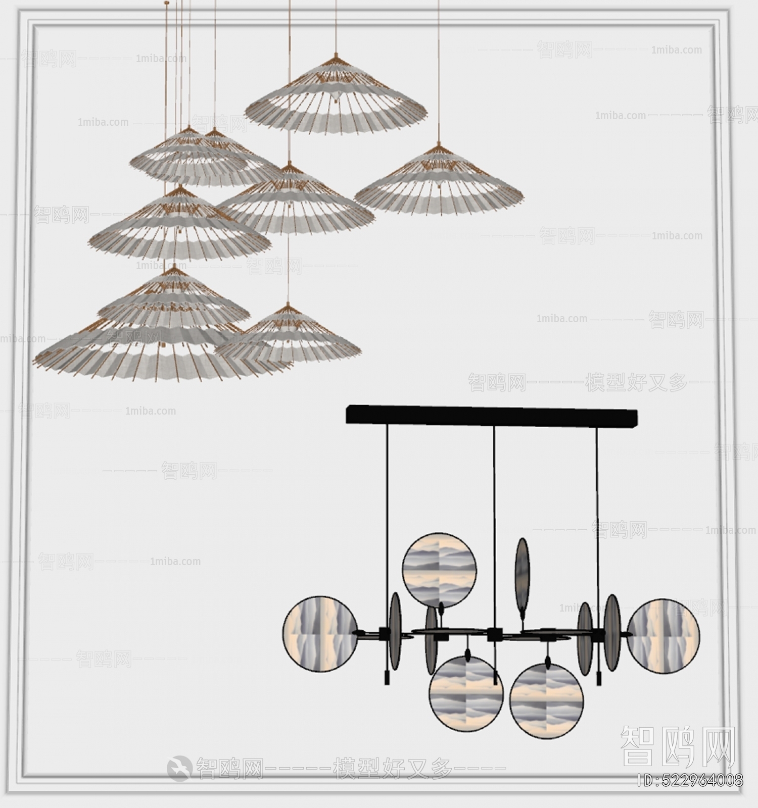 New Chinese Style Long Chandelier