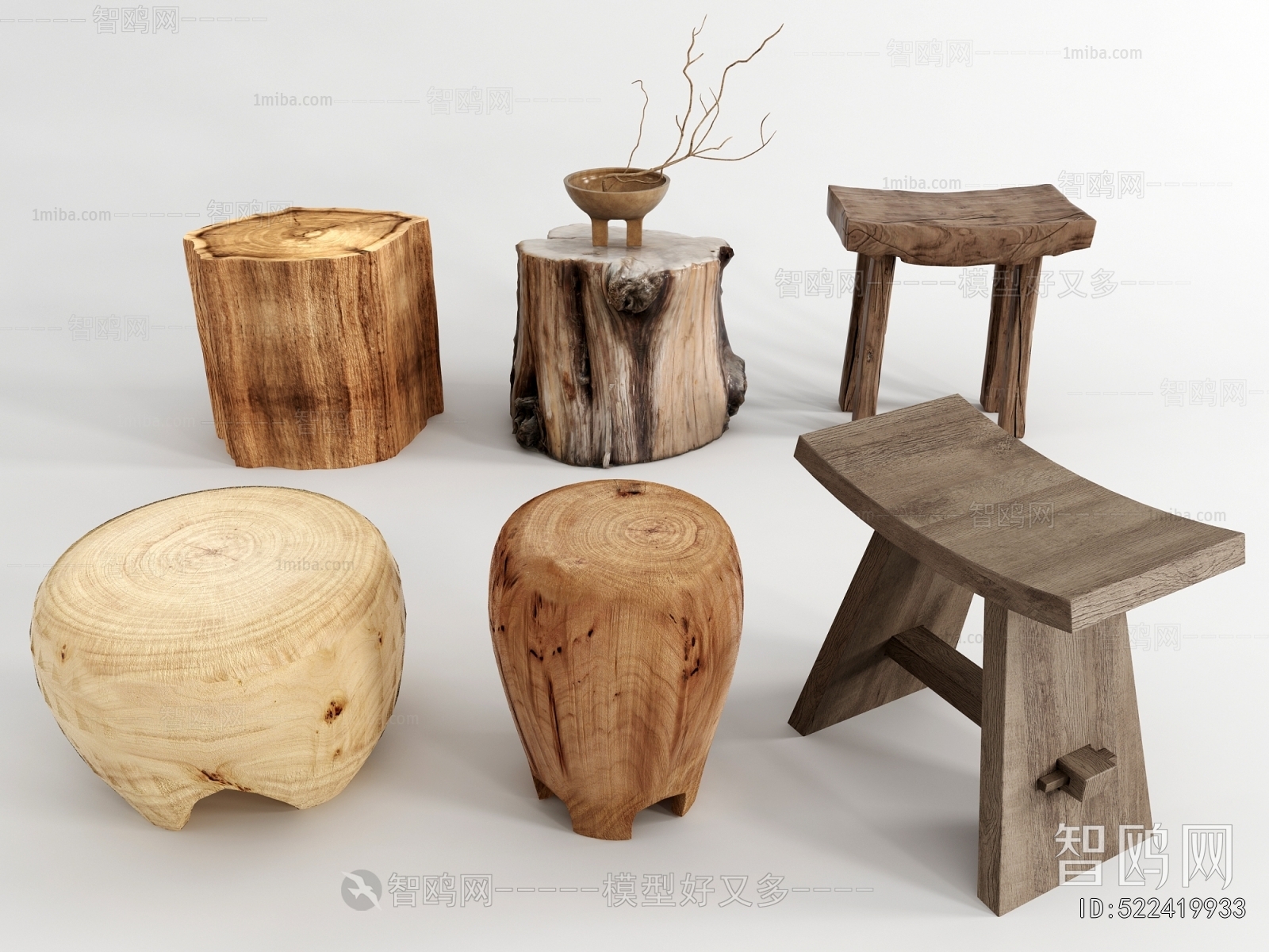 Wabi-sabi Style Stool