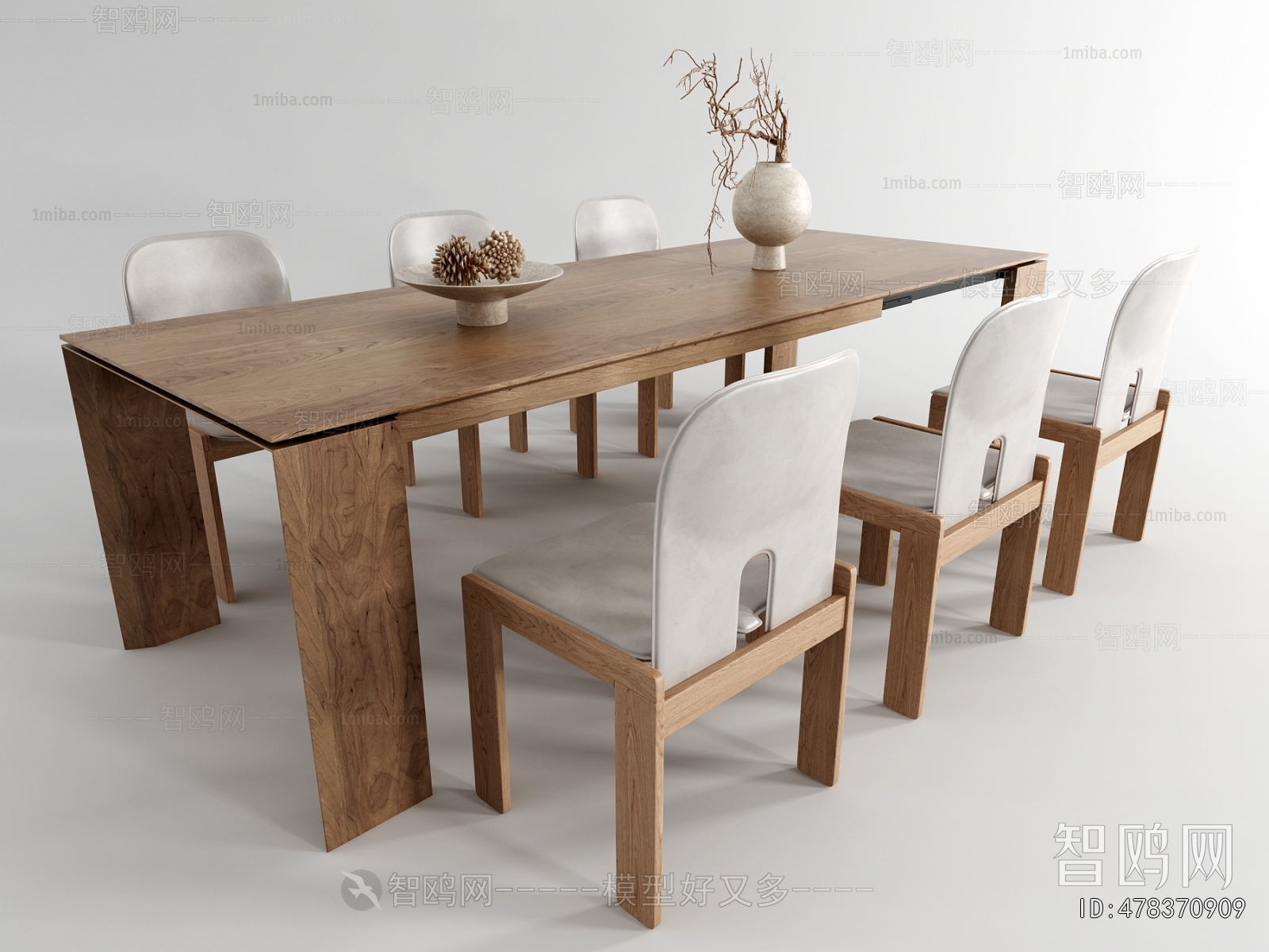 Wabi-sabi Style Dining Table And Chairs