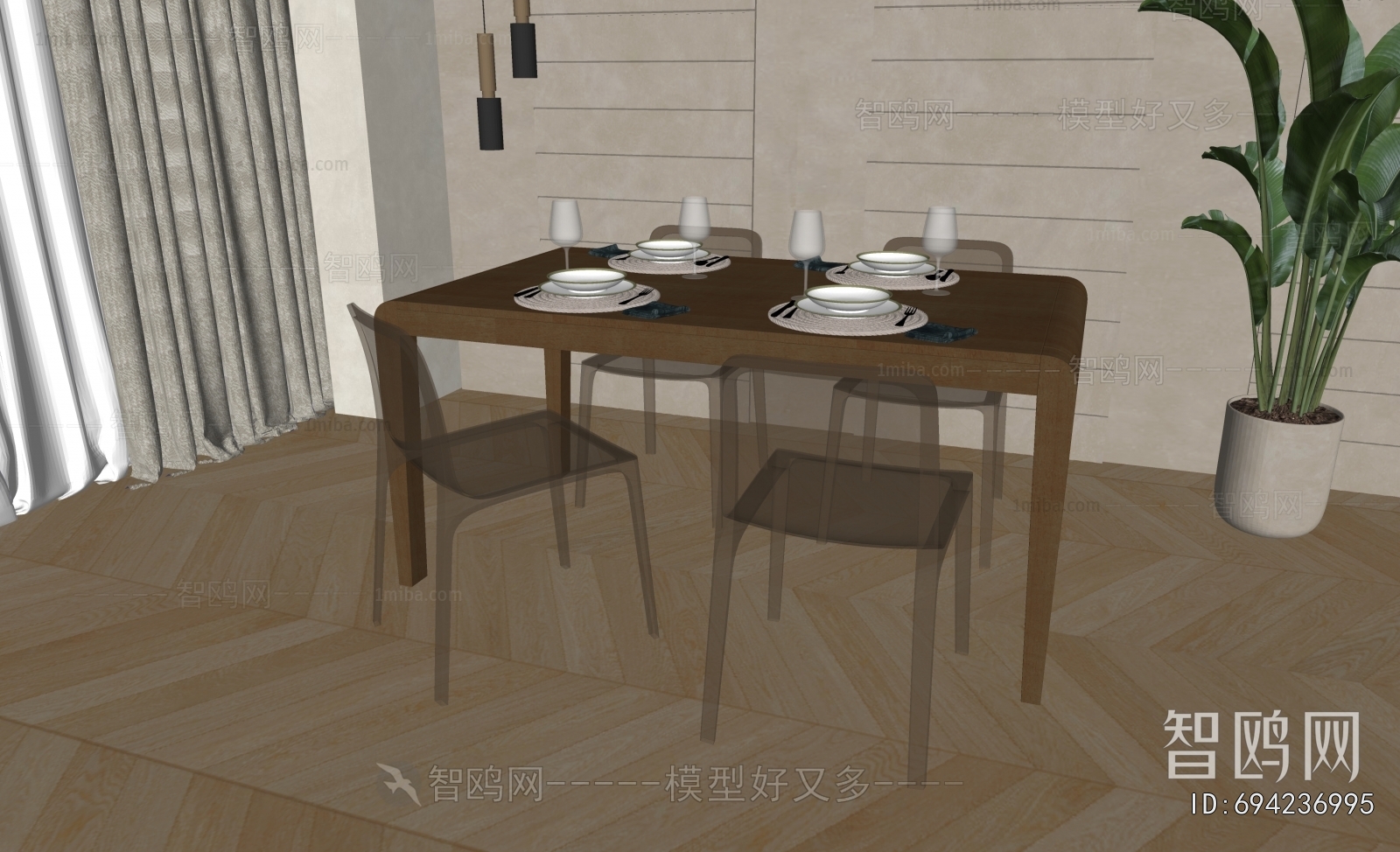 Nordic Style Dining Table And Chairs