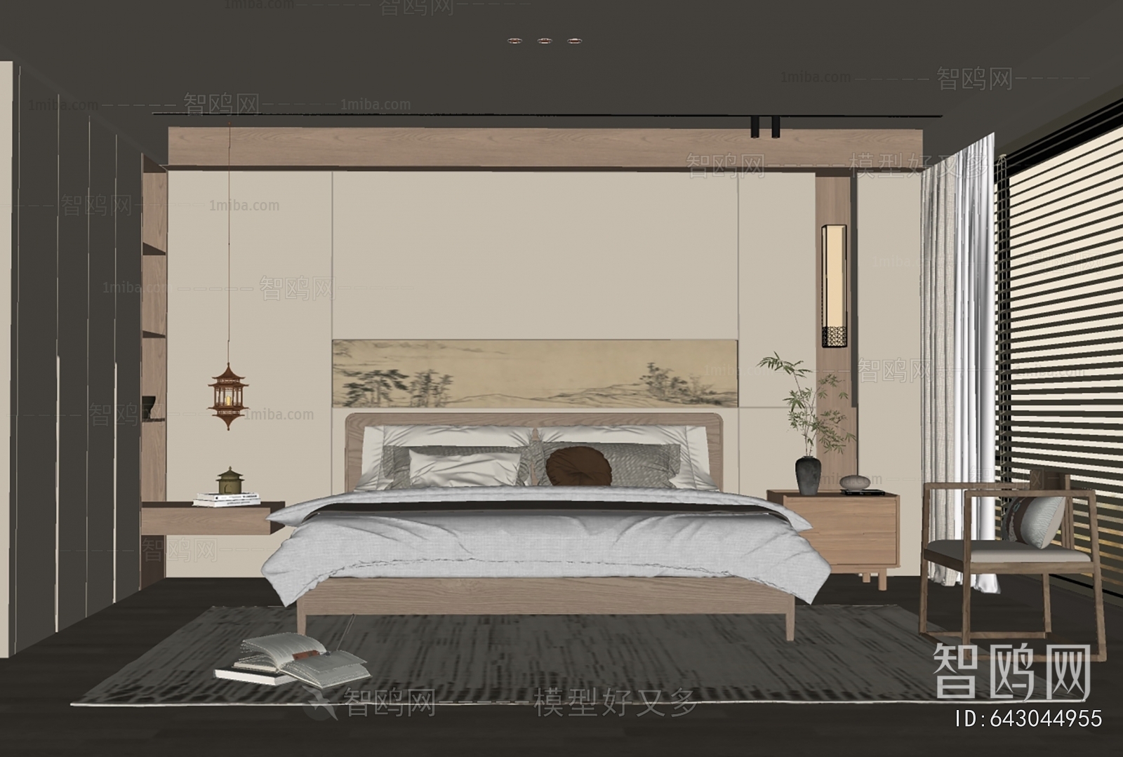 New Chinese Style Bedroom