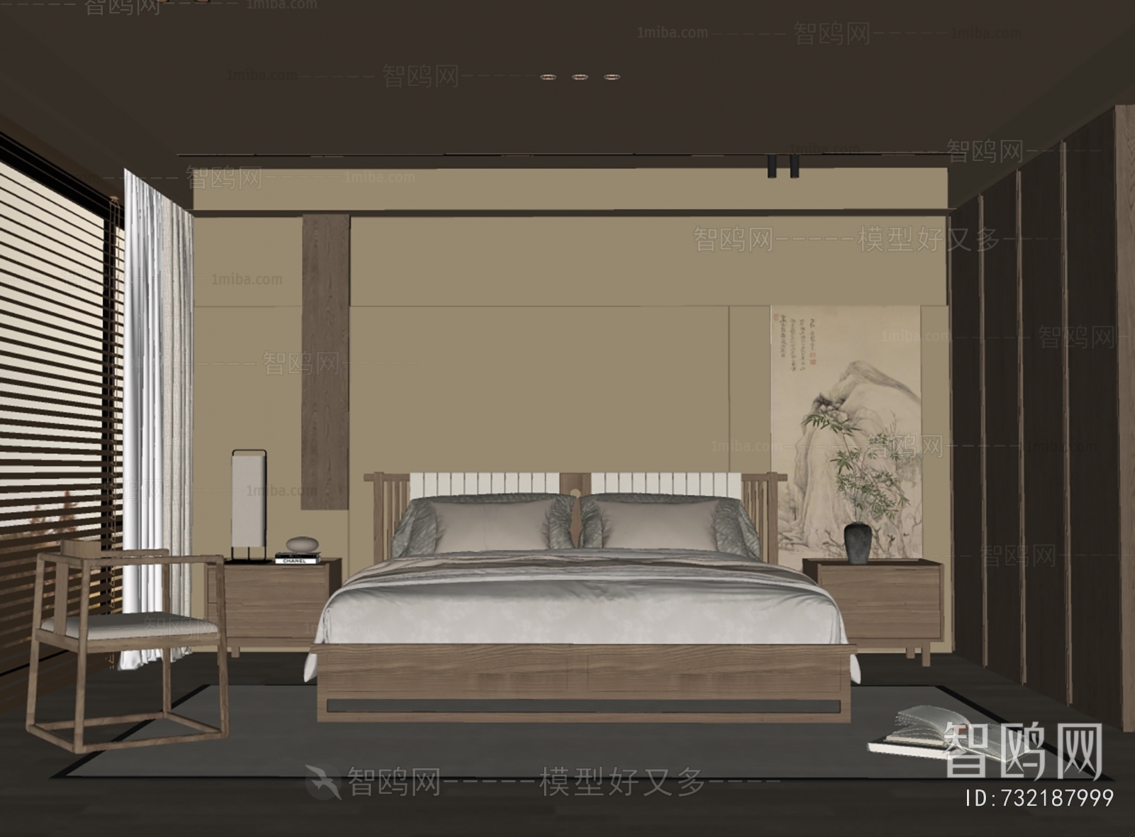 New Chinese Style Bedroom