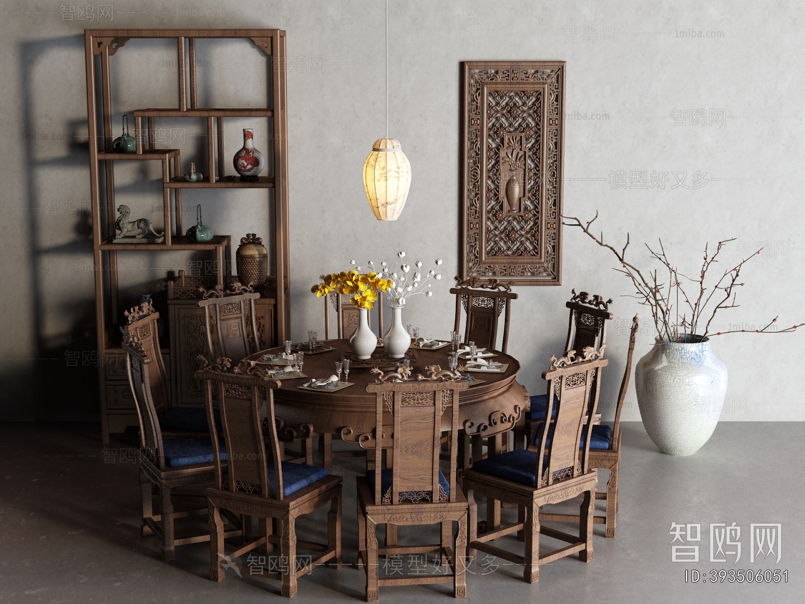 Chinese Style Dining Table And Chairs