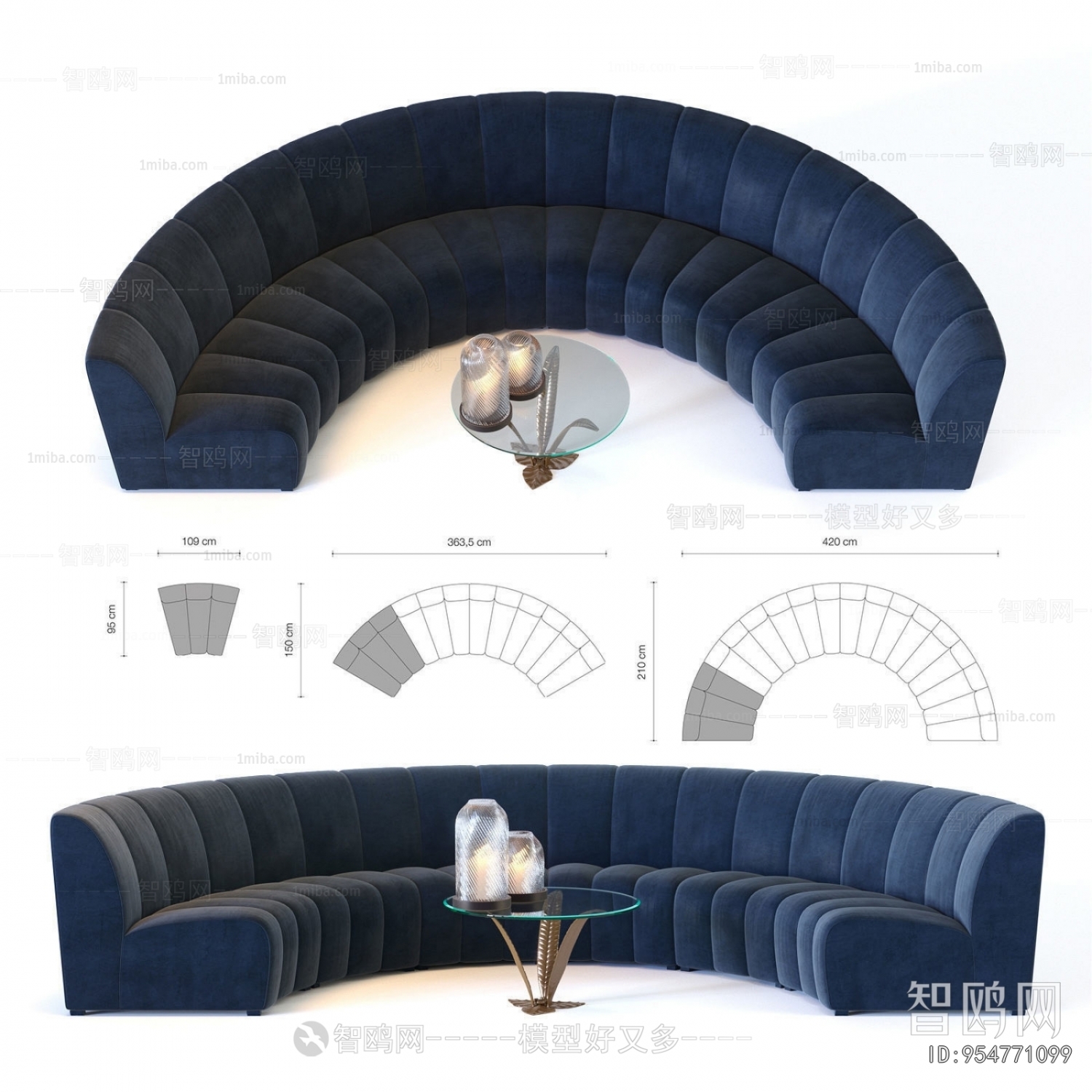 Modern Curved Sofa