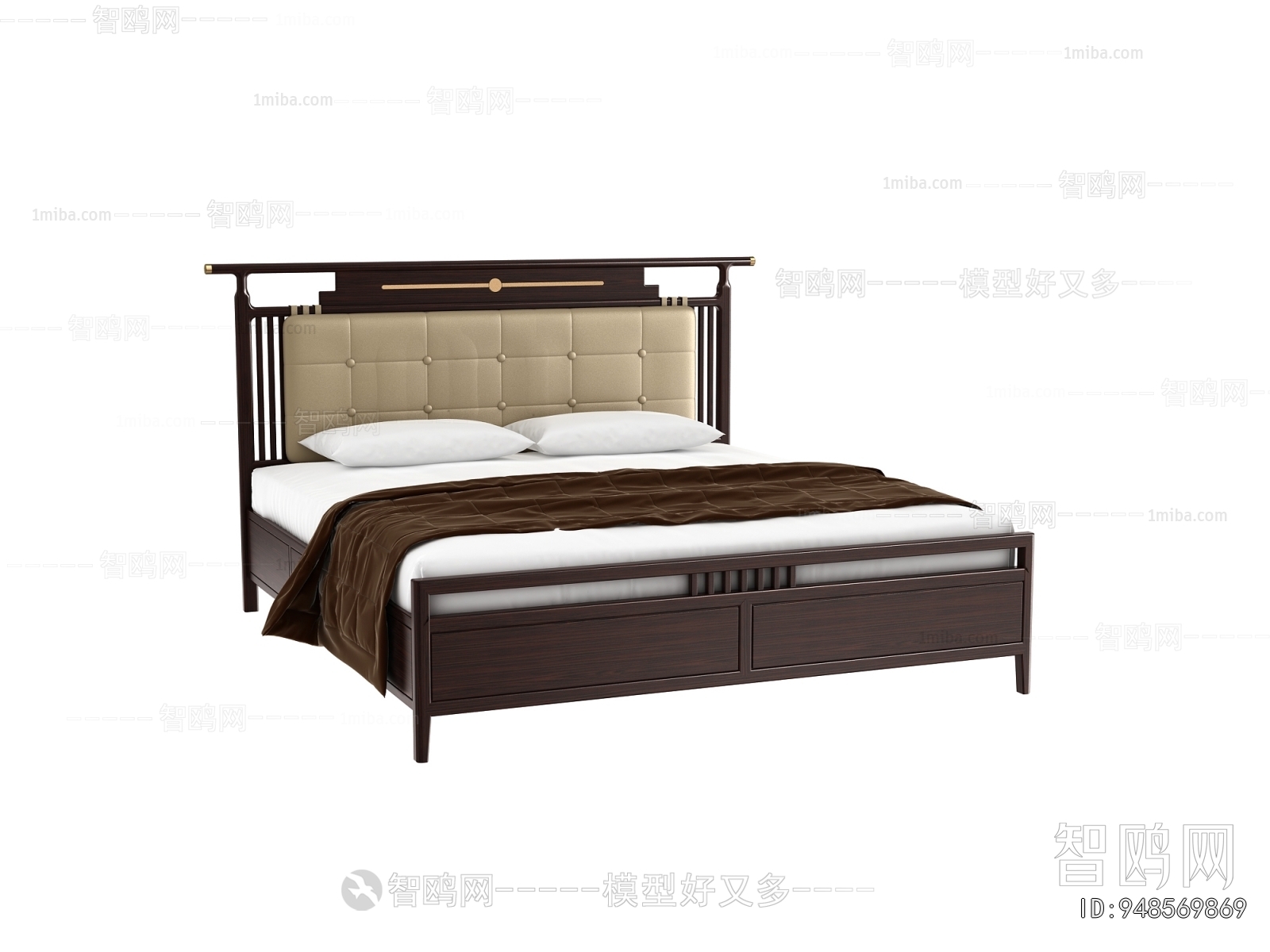 New Chinese Style Double Bed