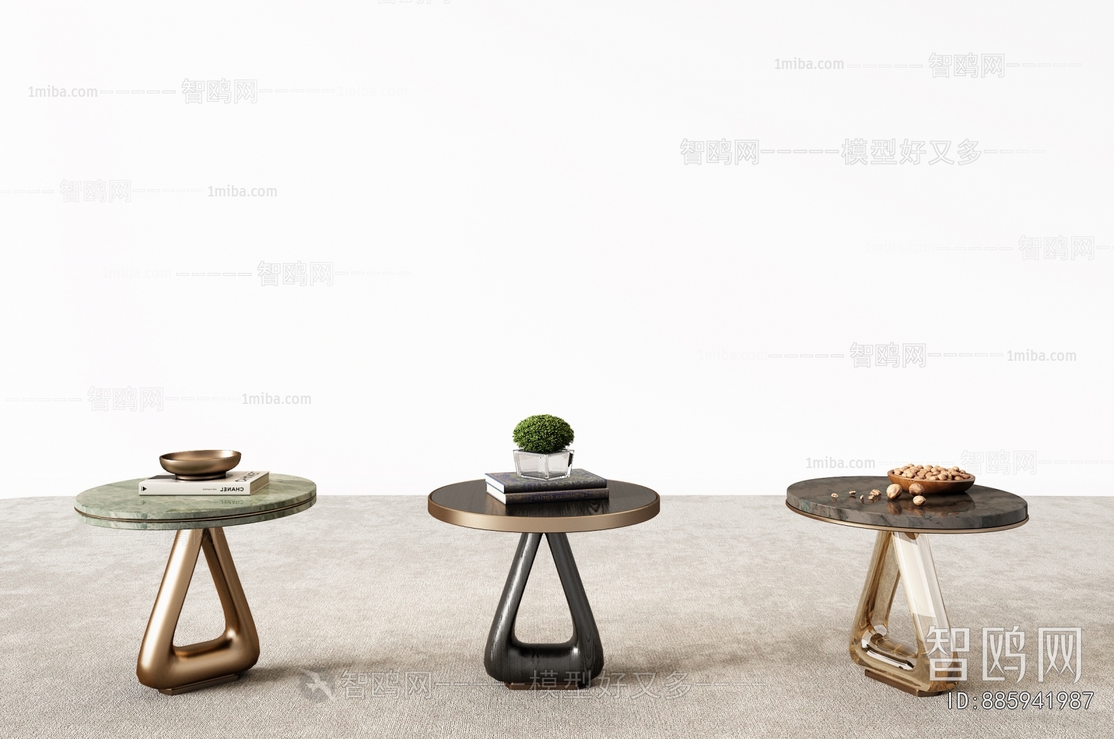 Minotti 米洛提 现代圆形边几角几