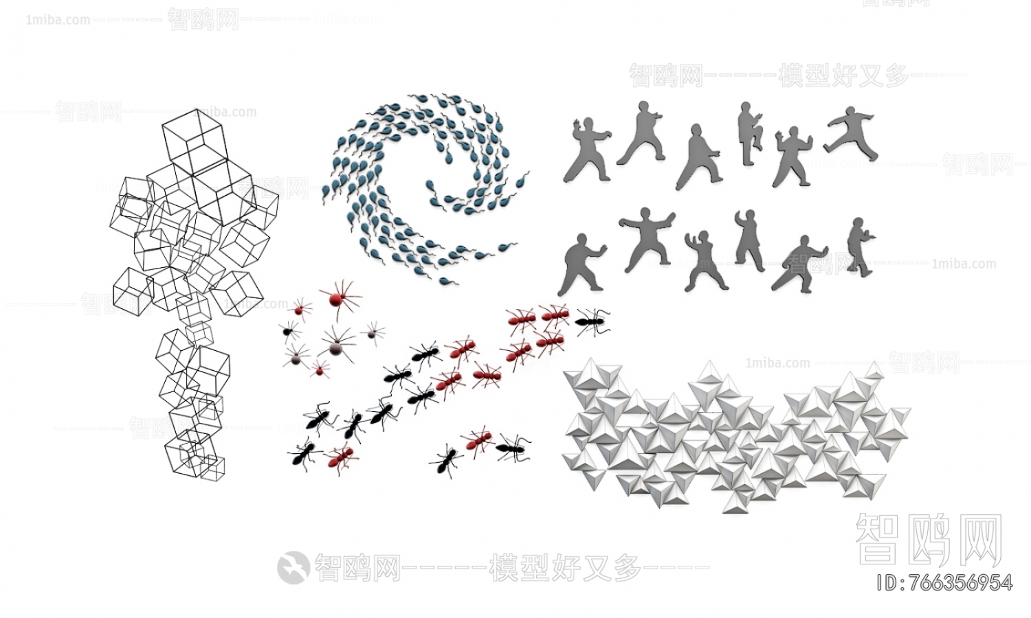 现代抽象墙饰