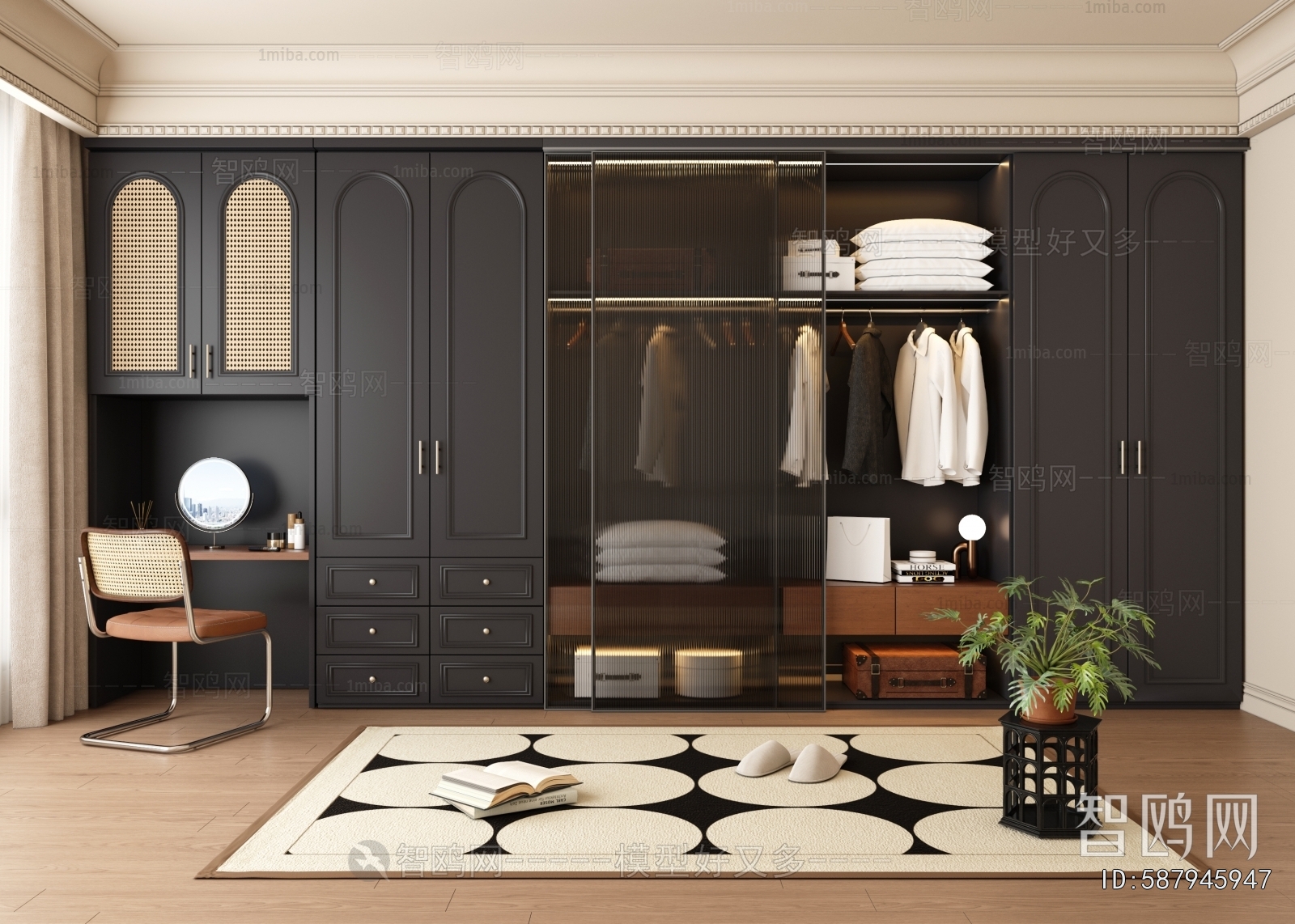 French Style Clothes Storage Area