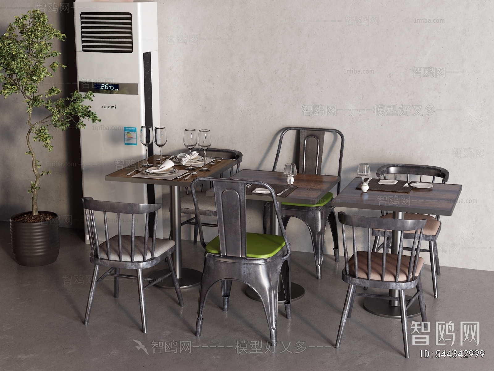 Industrial Style Dining Table And Chairs