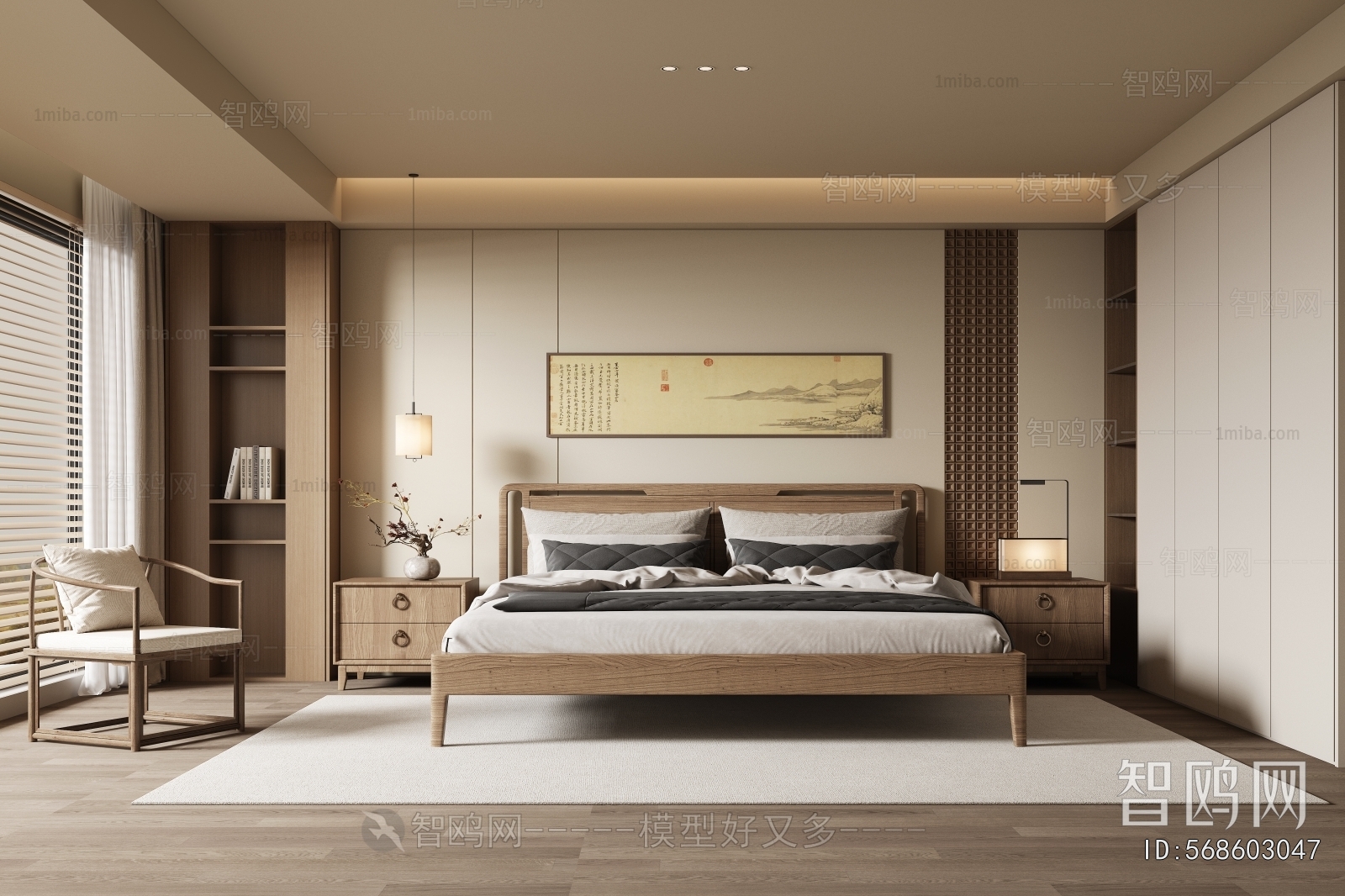 New Chinese Style Bedroom