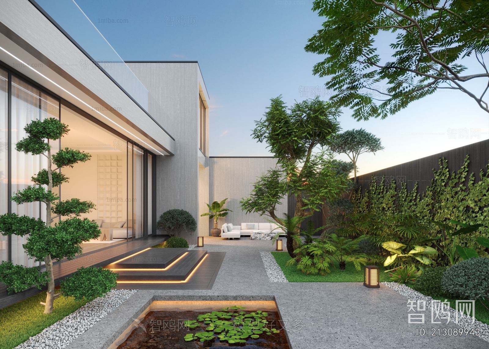 Modern Courtyard/landscape