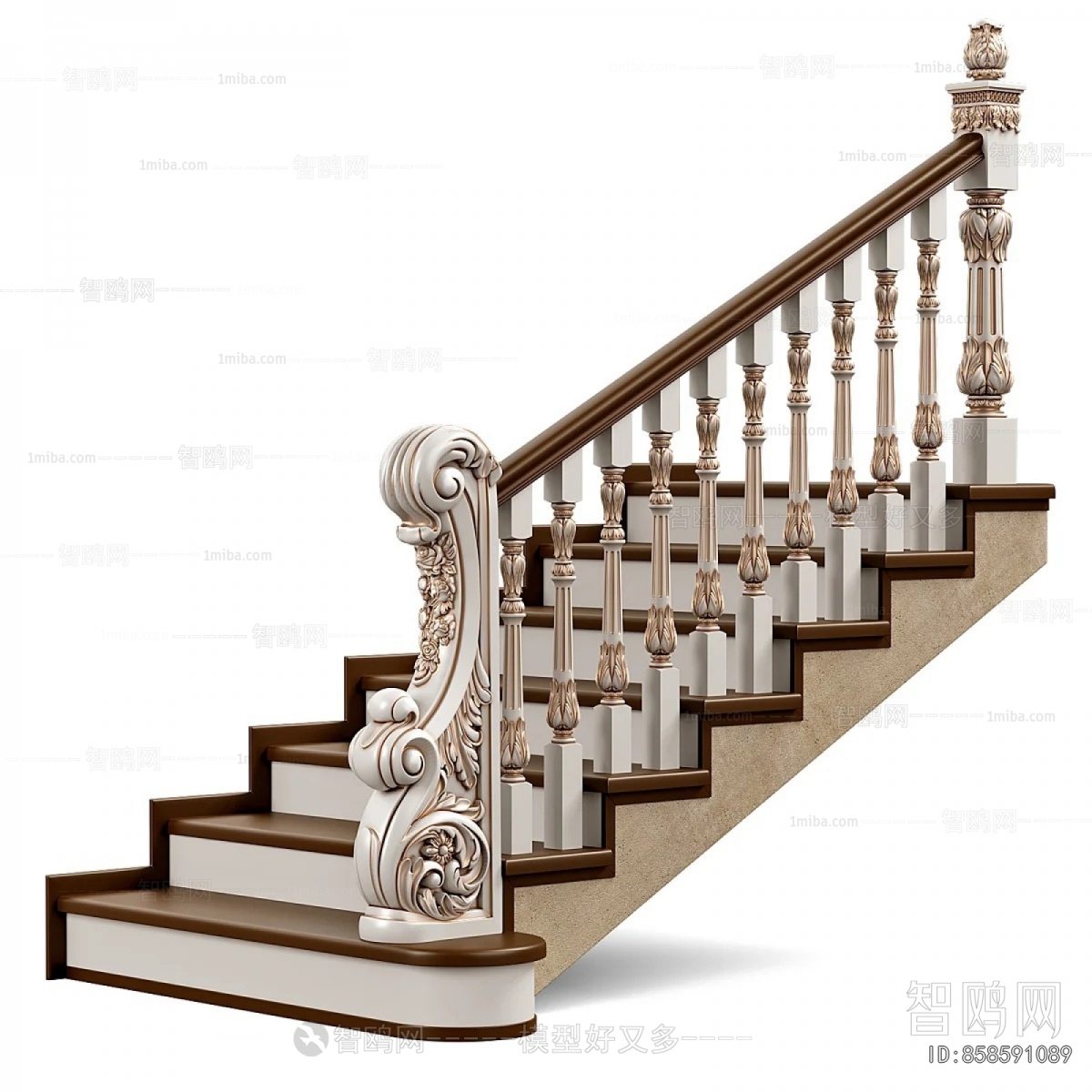 Simple European Style Staircase