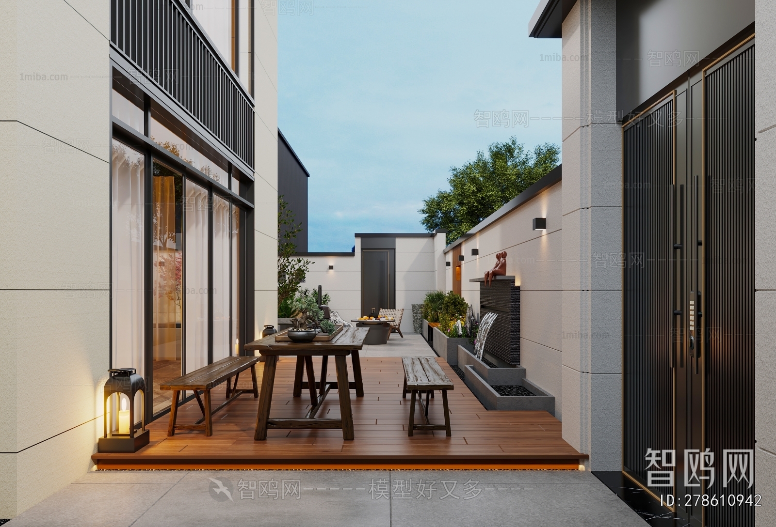 Modern Courtyard/landscape