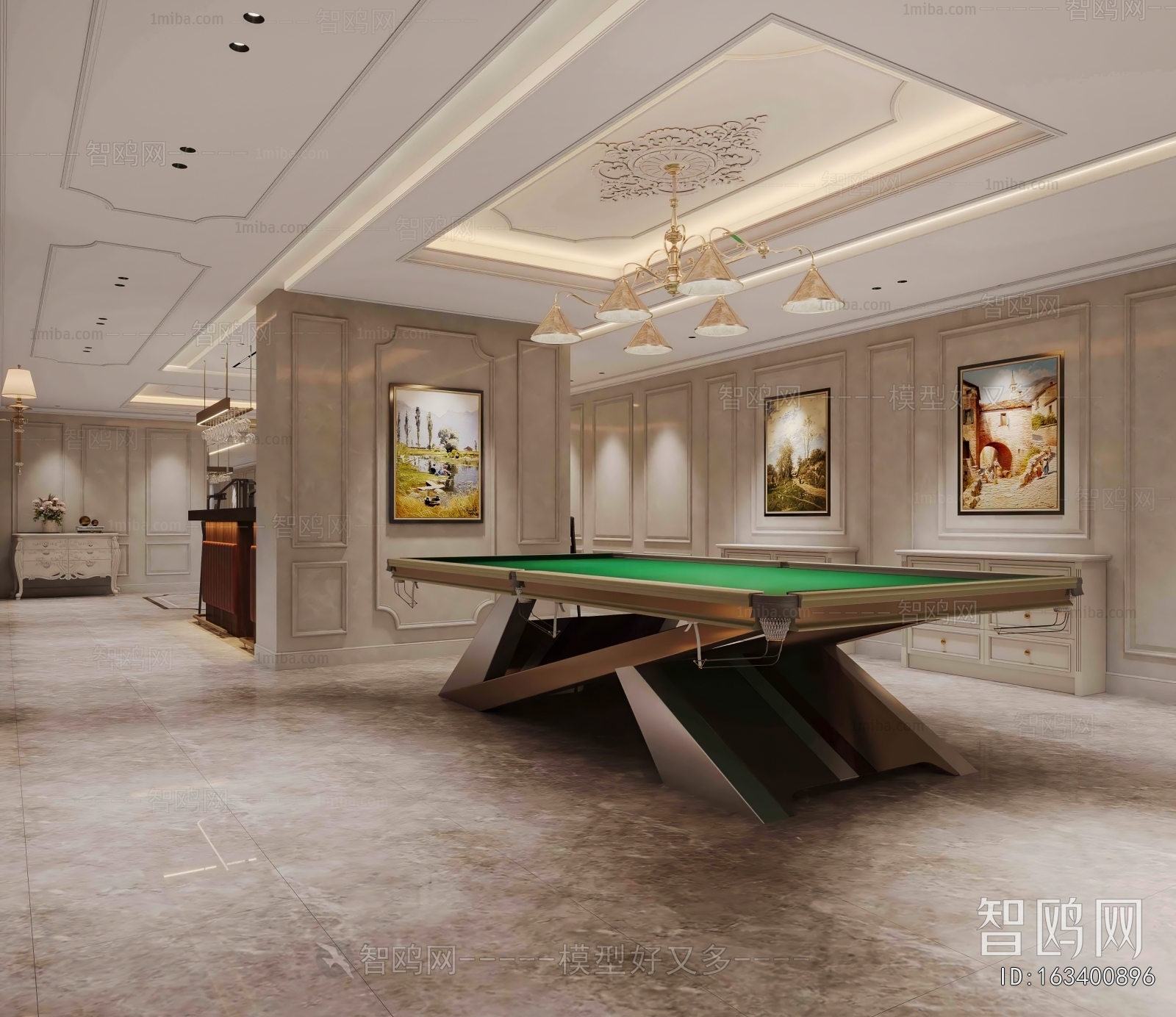 European Style Billiards Room